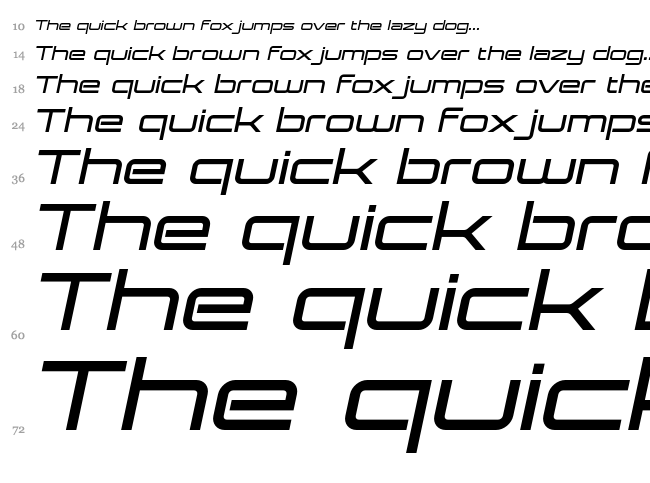 Expansiva font waterfall